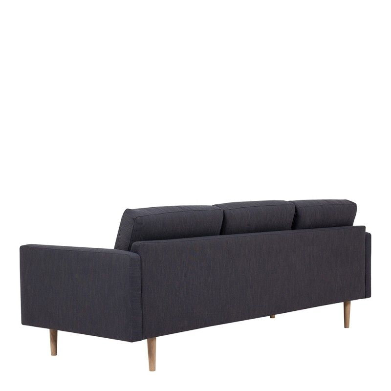 FTG Larvik Chaiselongue Sofa (LH) - Antracit, Oak Legs