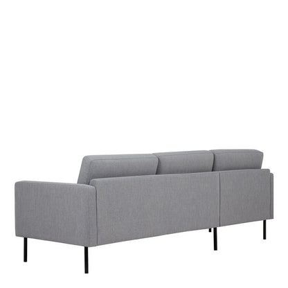 FTG Larvik Chaiselongue Sofa (LH) - Grey , Black Legs