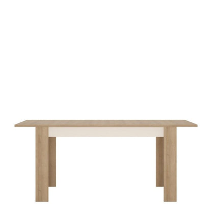 FTG Lyon Medium extending dining table 140/180 cm in Riviera Oak/White High Gloss