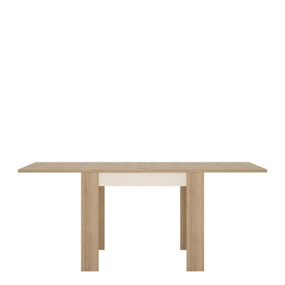 FTG Lyon Small extending dining table 90/180cm in Riviera Oak/White High Gloss