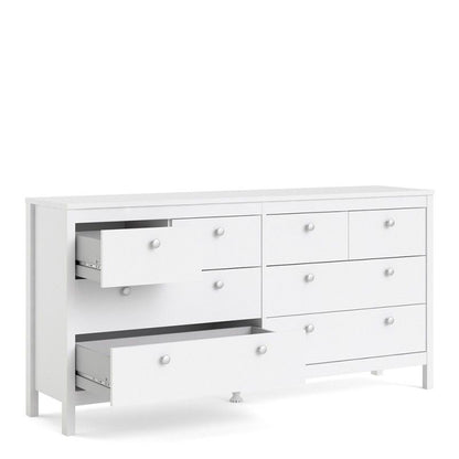 Madrid Double Dresser 4+4 Drawers in White