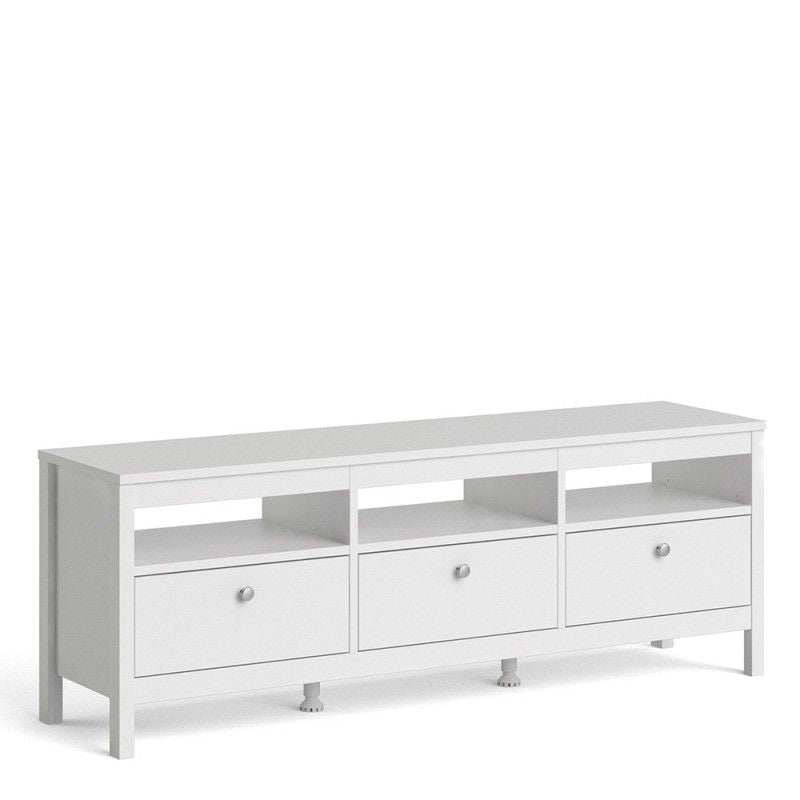 Madrid TV Unit 3 Drawers in White