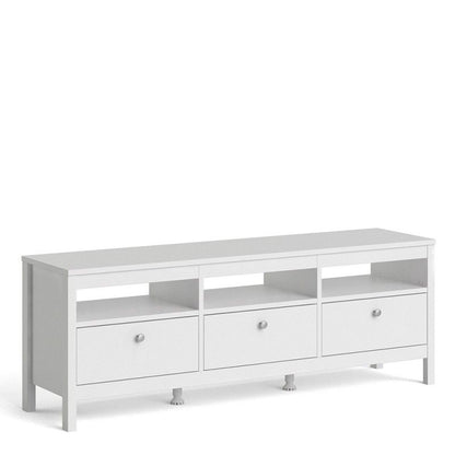 Madrid TV Unit 3 Drawers in White