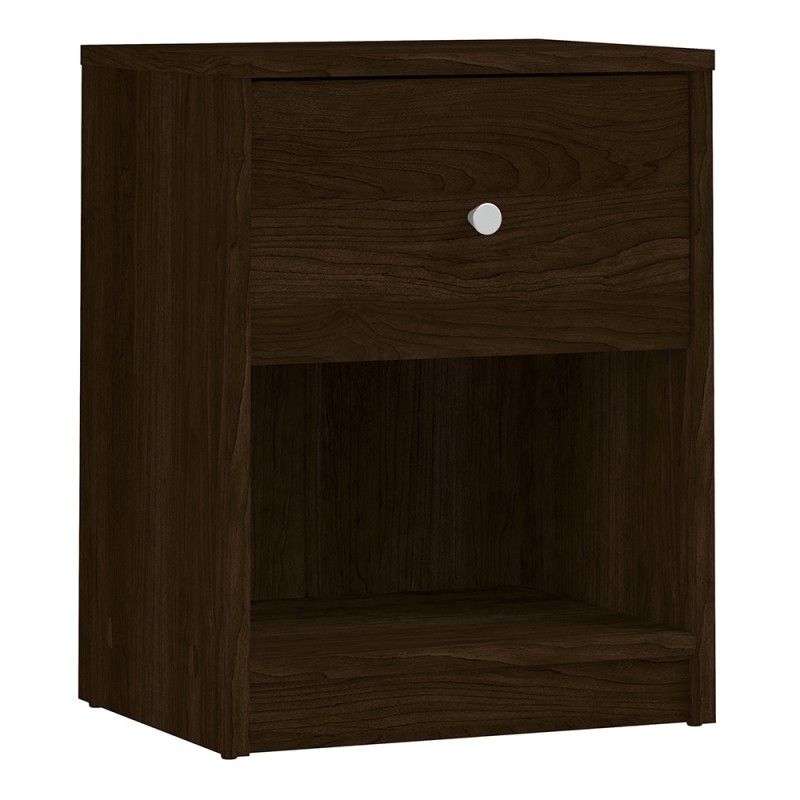 FTG May Bedside 1 Drawer in Dark Walnut