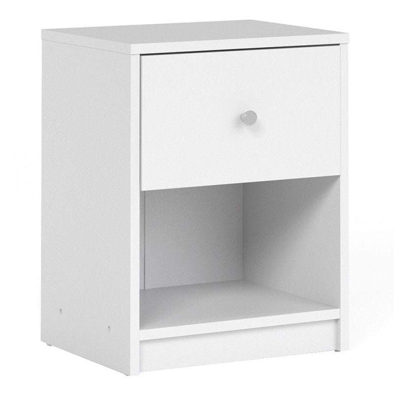 FTG May Bedside 1 Drawer in White