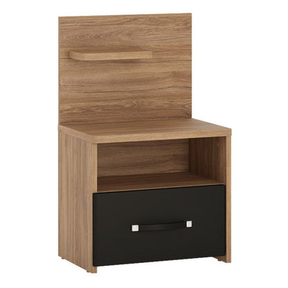 FTG Monaco 1 drawer bedside with open shelf (LH)