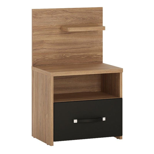 FTG Monaco 1 drawer bedside with open shelf (RH)