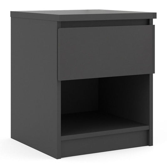 FTG Naia Bedside - 1 Drawer 1 Shelf in Black Matt