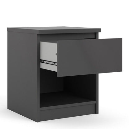 FTG Naia Bedside - 1 Drawer 1 Shelf in Black Matt