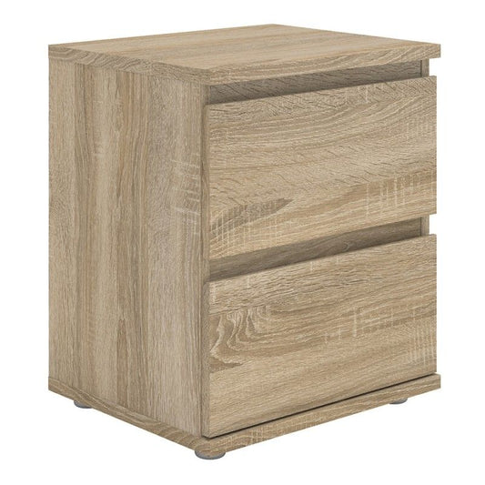 FTG Nova Bedside 2 Drawer in Oak