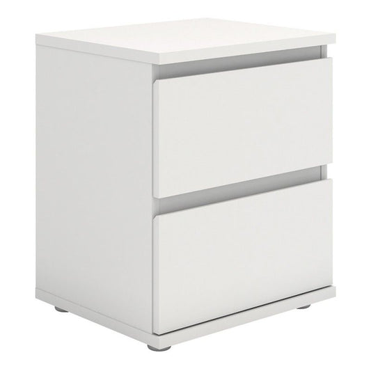 FTG Nova Bedside 2 Drawer in White