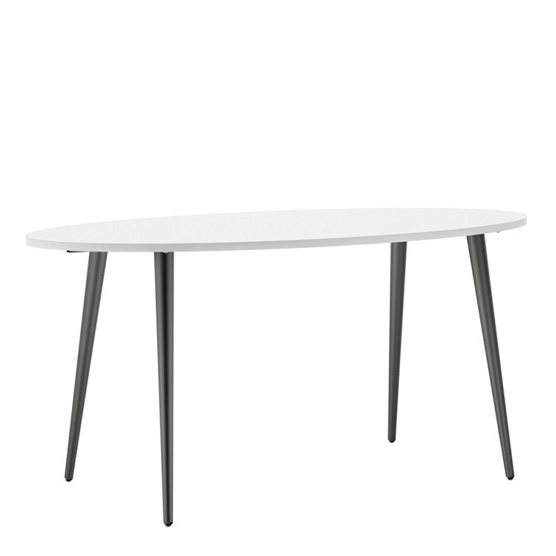 FTG Oslo Dining Table - Large (160cm) in White and Black Matt