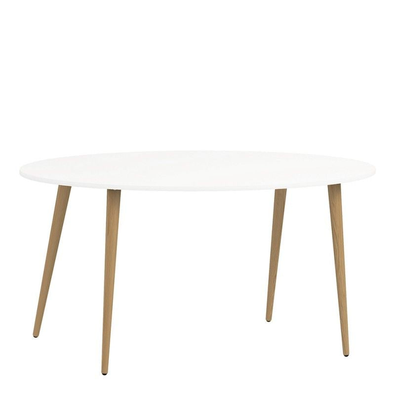 FTG Oslo Dining Table - Large (160cm) in White and Oak