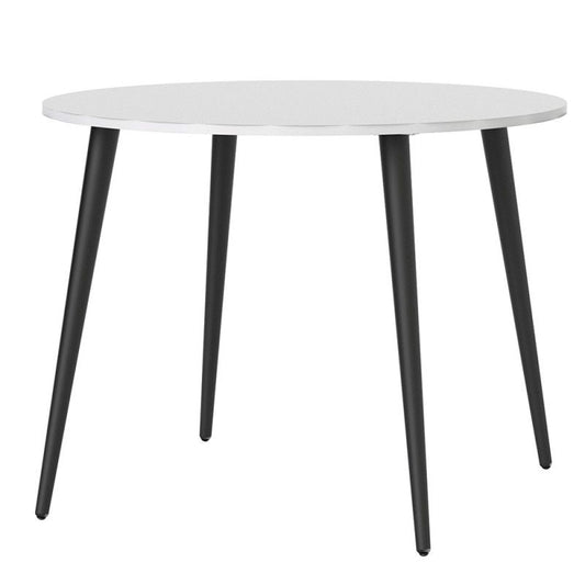 FTG Oslo Dining Table - Small (100cm) in White and Black Matt