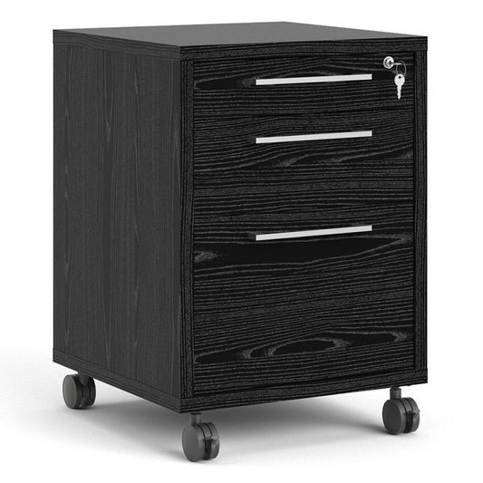 FTG Prima Mobile Cabinet in Black Woodgrain