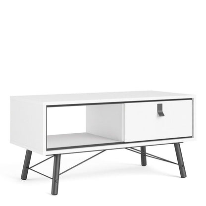 FTG Ry Coffee table with 1 drawer in Matt White