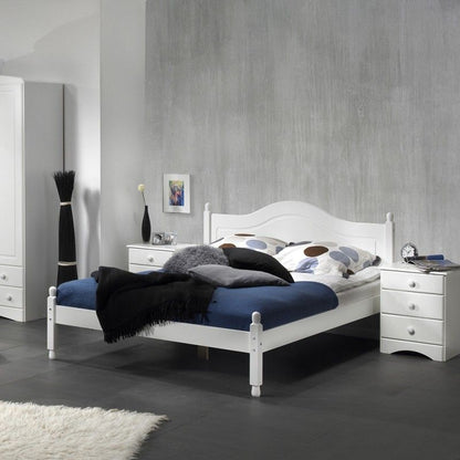 FTG Scandi 3 Drawer Bedside in White