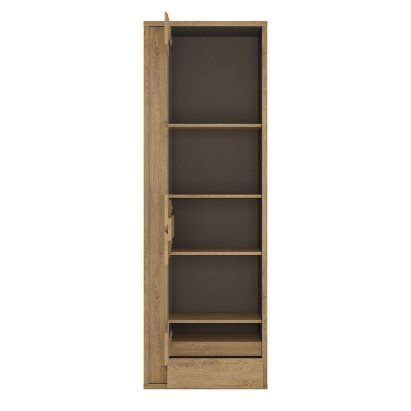 FTG Shetland 1 Door 1 Drawer Narrow Glazed display cabinet