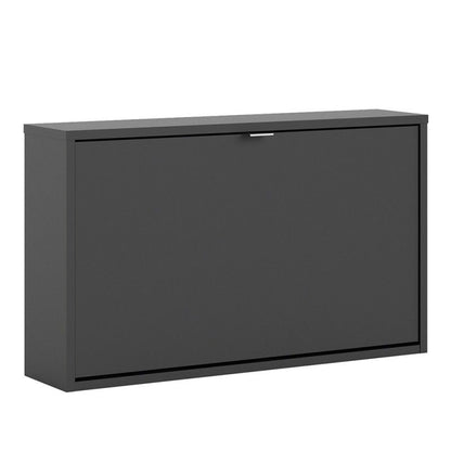 FTG Shoes Shoe cabinet w. 1 tilting door and 1 layer Black