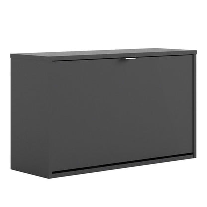 FTG Shoes Shoe cabinet 1 tilting door and 2 layers Black