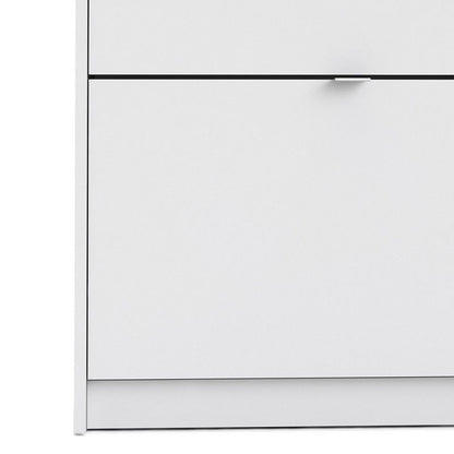 FTG Shoes Shoe cabinet w. 2 tilting doors and 1 layer White