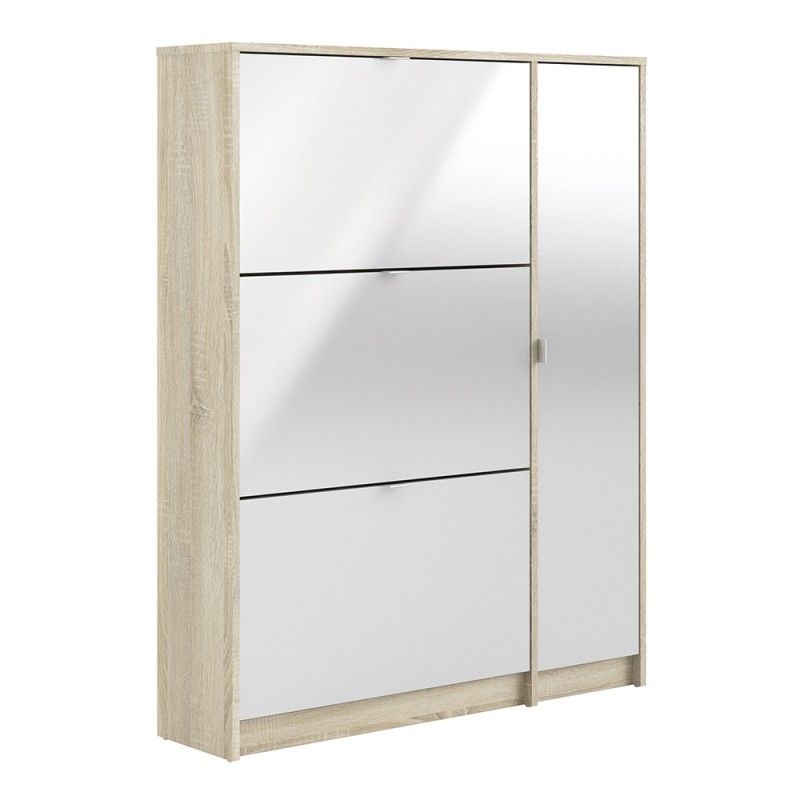 FTG Shoes Shoe cabinet w. 3 tilting doors and 2 layers + 1 door