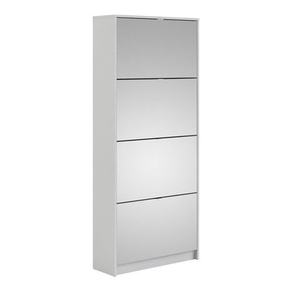 FTG Shoes Shoe cabinet w. 4 mirror tilting doors and 2 layers