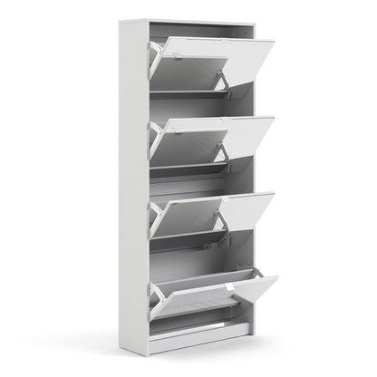 FTG Shoes Shoe cabinet w. 4 mirror tilting doors and 2 layers