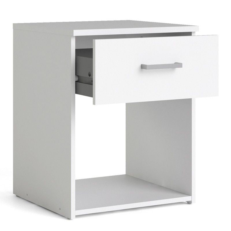 FTG Space Bedside 1 Drawer in White