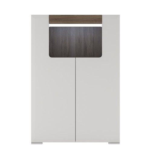 FTG Toronto Low 2 Door cabinet with open shelf (inc. Plexi Lighting)