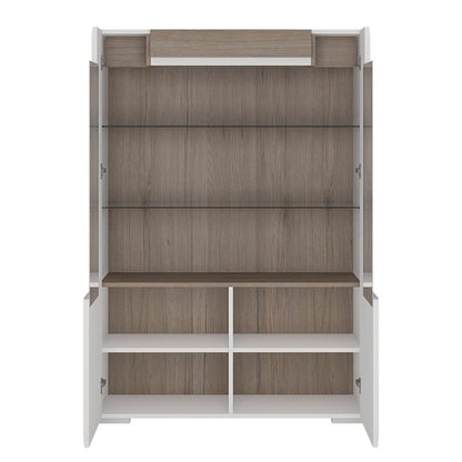 FTG Toronto Low glazed 2 door display cabinet with internal shelves (inc. Plexi Lighting)