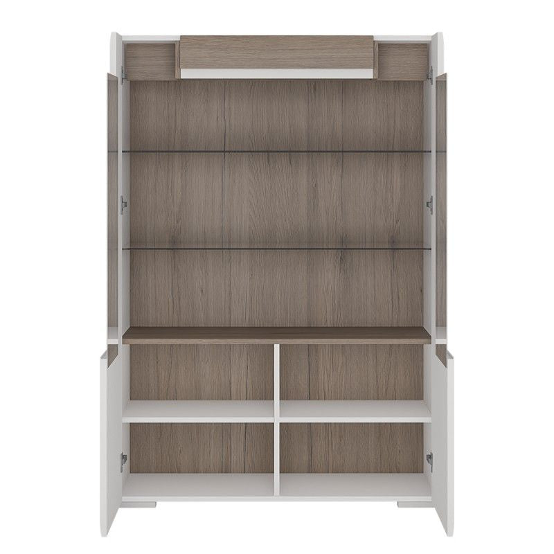 FTG Toronto Low glazed 2 door display cabinet with internal shelves (inc. Plexi Lighting)