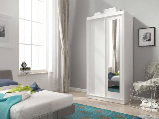 Maja 130cm 2 Sliding Door Wardrobe - 2 Colours