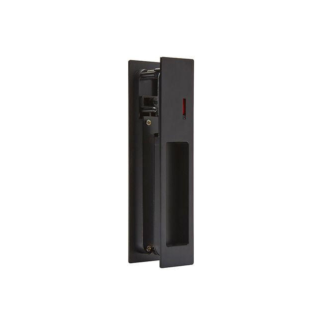 Gemini Matt Black Ironmongery Pocket Door Privacy Lock