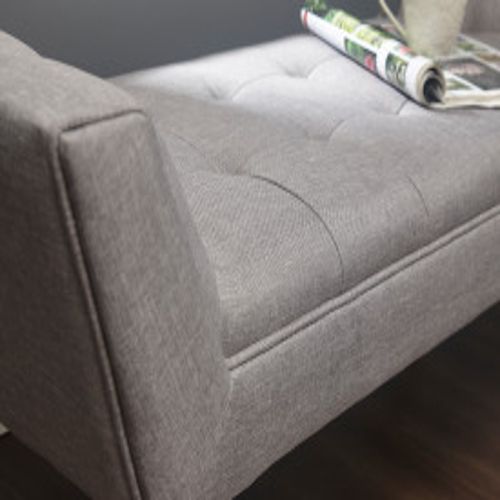 Milan Upholstered Bench Grey Hopstack