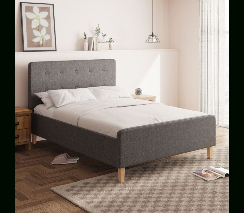 Ashbourne Grey Luxury Fabric Ottoman Kingsize Bedstead