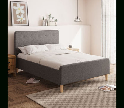 Ashbourne Grey Luxury Fabric Ottoman Kingsize Bedstead