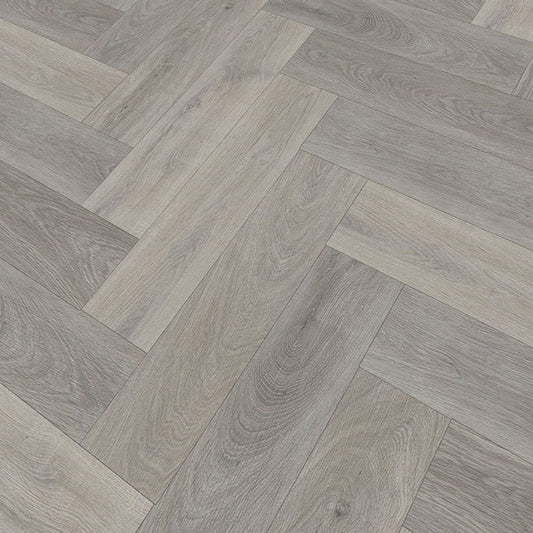 Herringbone SPC 5.5mm Light Grey Oak Waterproof Rigid Vinyl Flooring