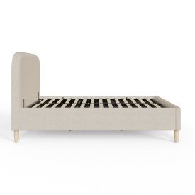 Florence Boucle Ottoman Bed 150cm Natural Stone