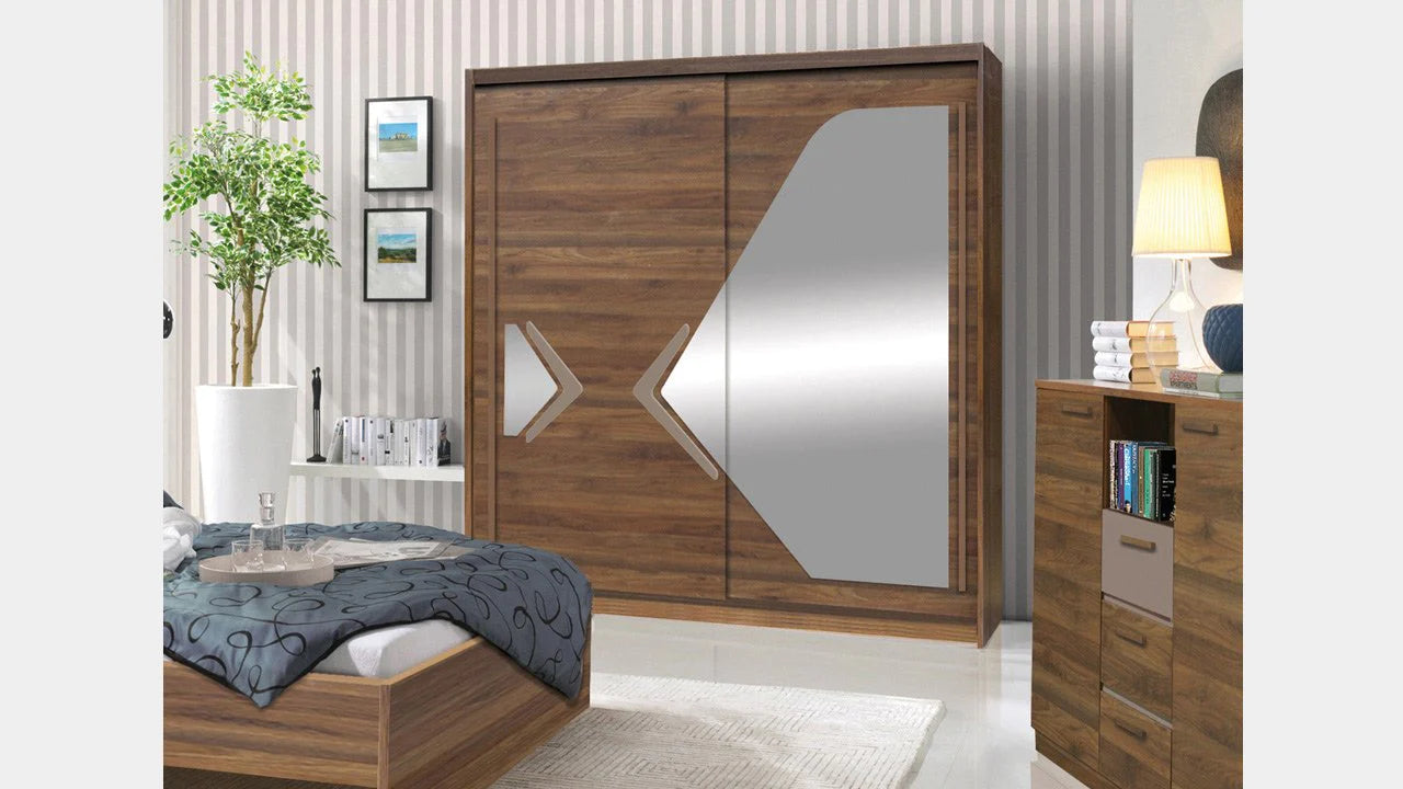 Domino 200cm 2 Sliding Door Wardrobe - 4 Colours