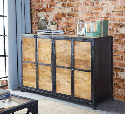 Indian Hub Ascot Industrial Large Sideboard