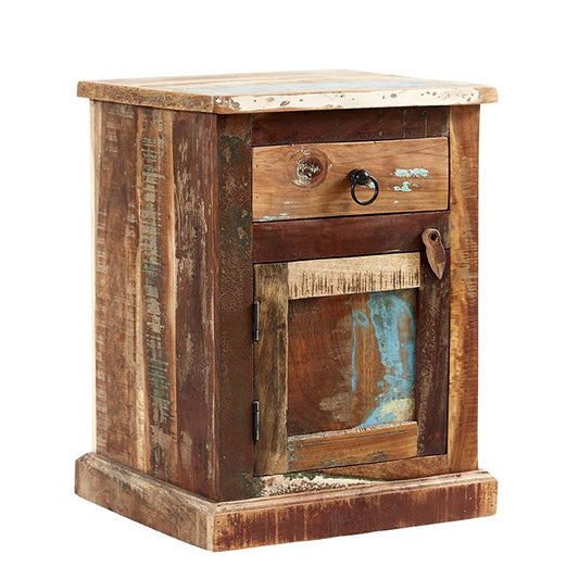 Indian Hub Coastal Reclaimed Bedside Table