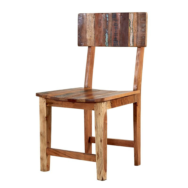 Indian Hub Coastal Reclaimed Pair Of Dining Chairs