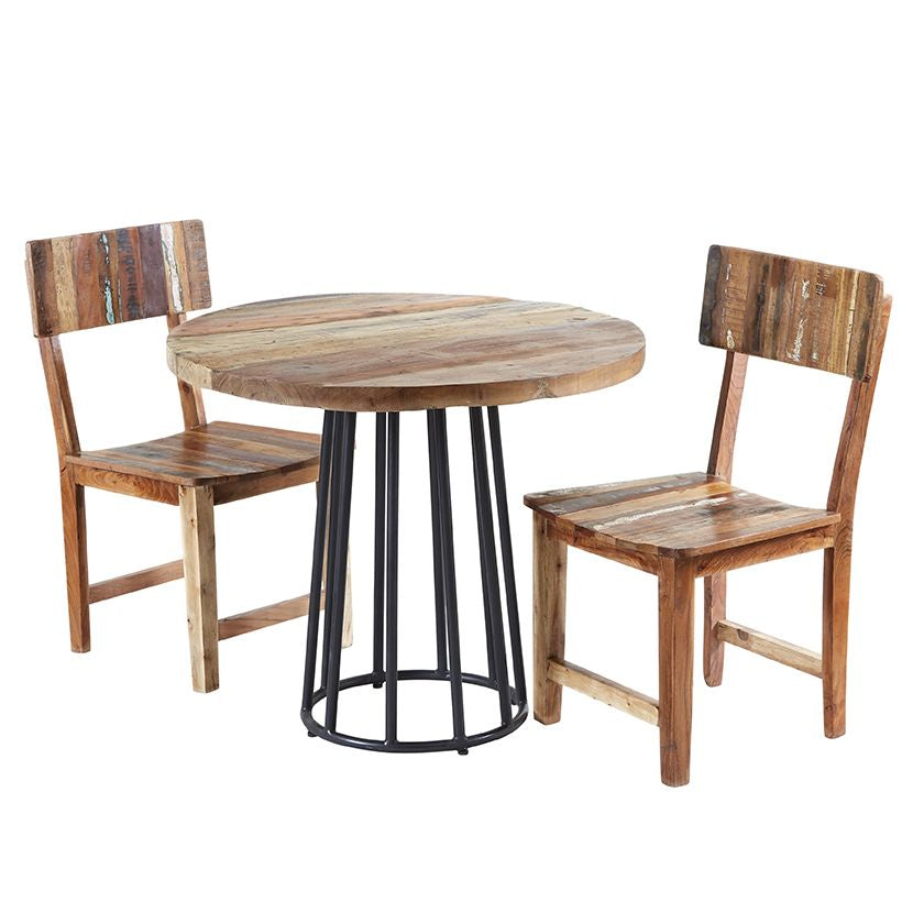 Indian Hub Coastal Reclaimed Pair Of Dining Chairs