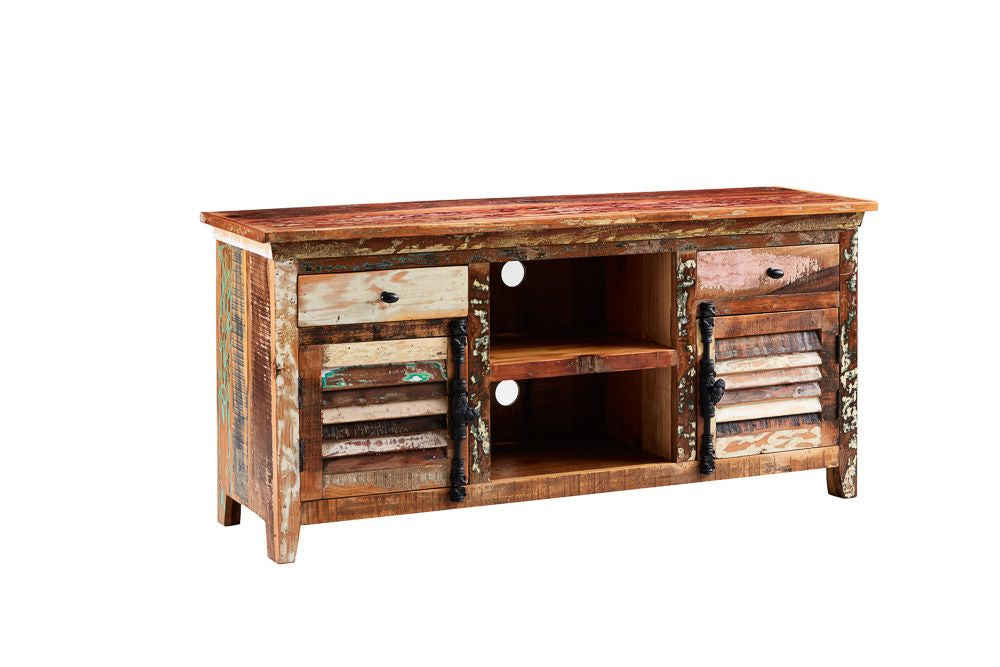 Indian Hub Coastal Reclaimed Large TV Media Credenza