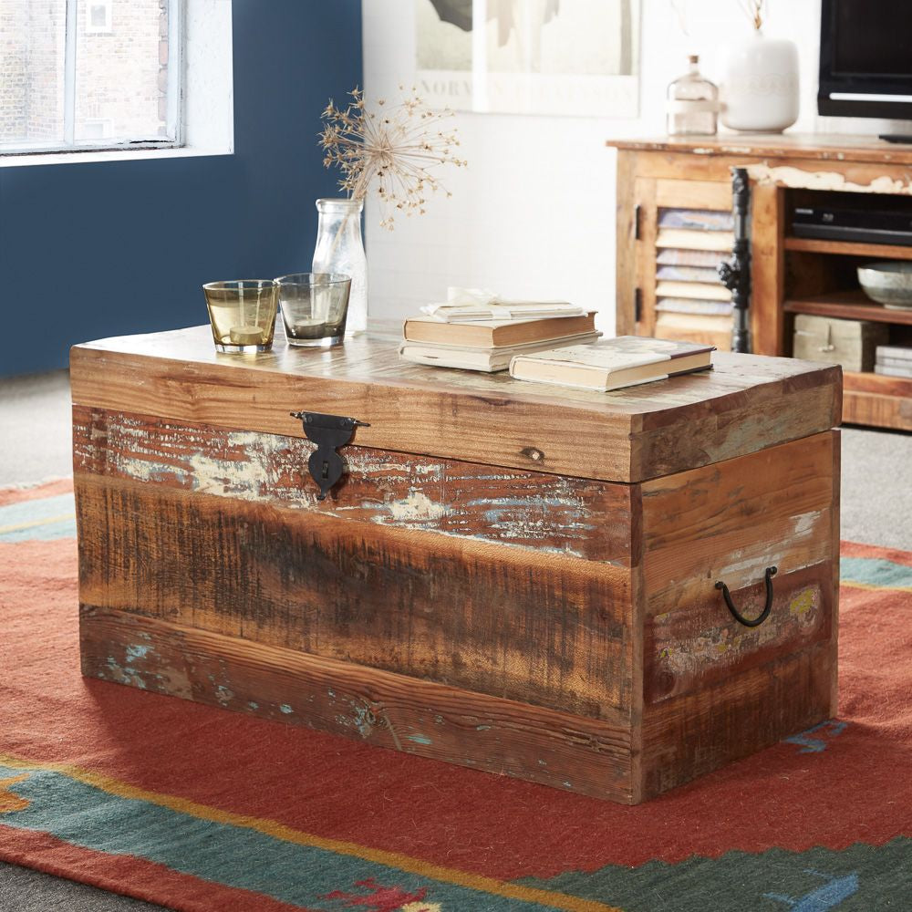 Indian Hub Coastal Reclaimed Trunk Box