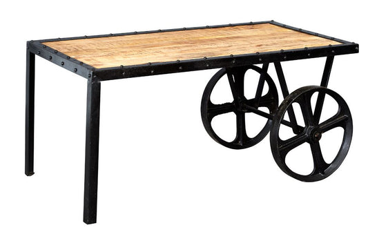 Indian Hub Cosmo Industrial Cart Coffee Table