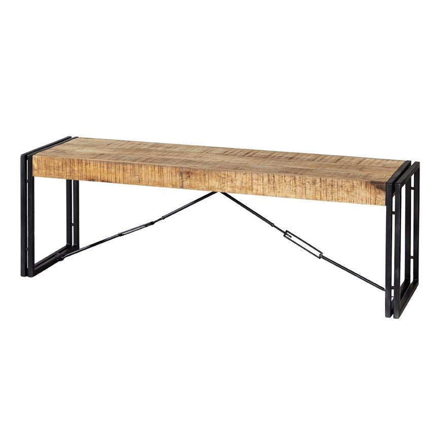 Indian Hub Cosmo Industrial Metal & Wood Bench