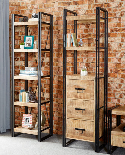 Indian Hub Cosmo Industrial Slim Bookcase