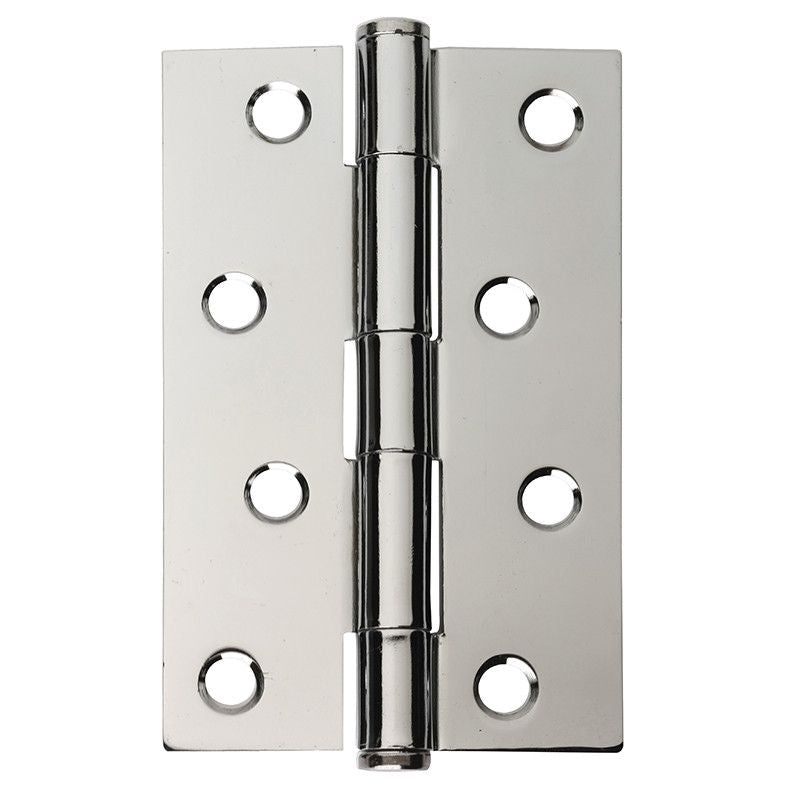 Intelligent Hardware Button Tip Hinge in Chrome Plated - 100mm x 65mm